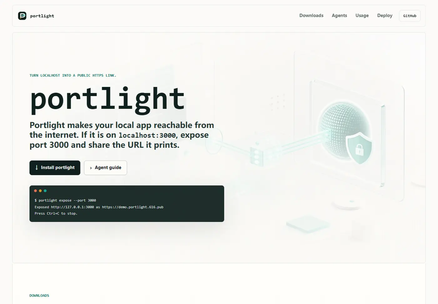 Portlight product website